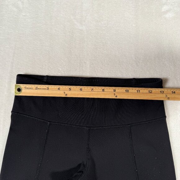 Lululemon Leggings Women Size 6 Scrunch Leg W26 L22 Black Gym Yoga Hidden Pocket - Picture 2 of 7